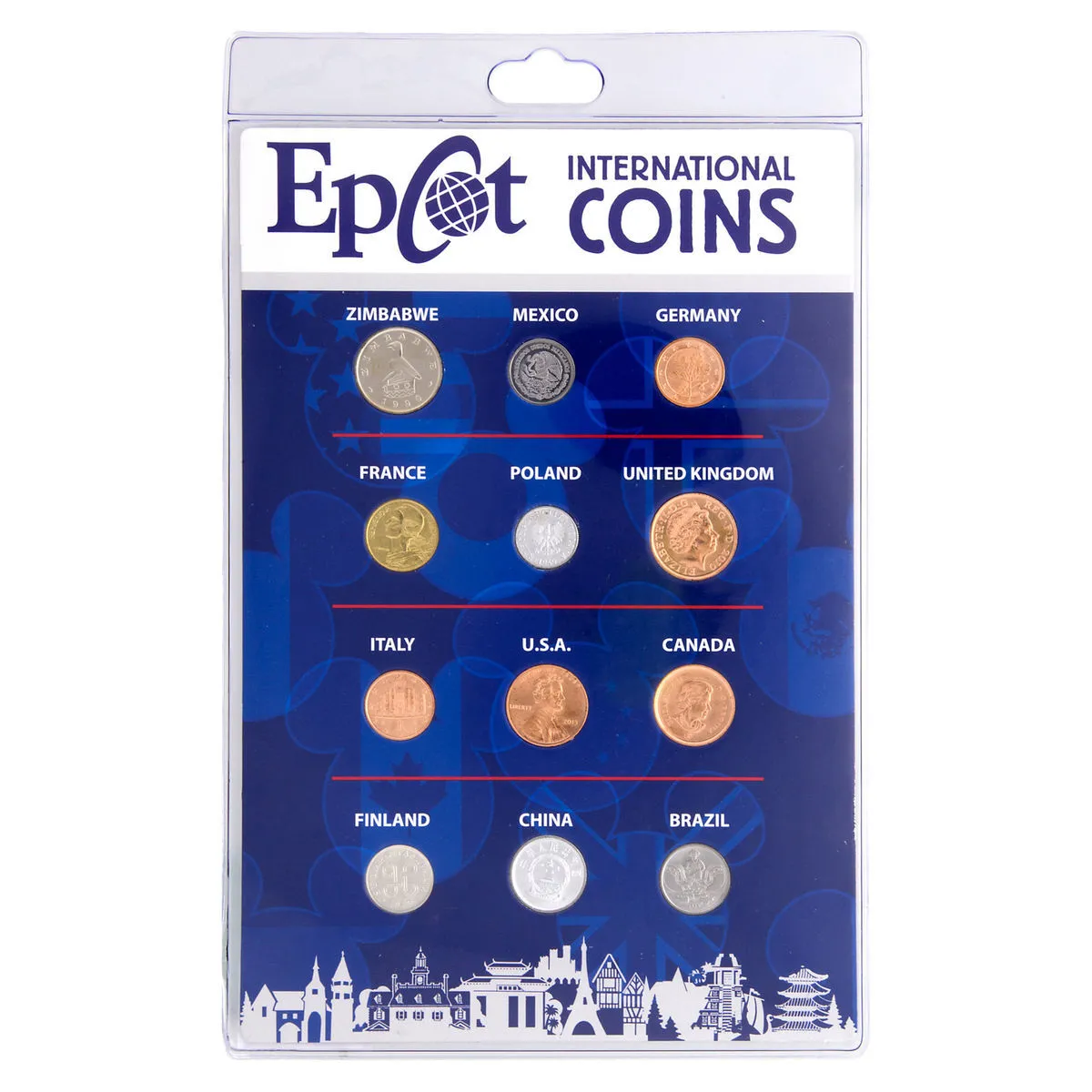 Disney Coin Set - Epcot International Coins - Walt Disney World 3 Disney Coin Set - Epcot International Coins - Walt Disney World