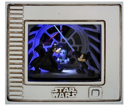 Disney Gallery Of Light - Star Wars - Jedi Mickey, Darth Goofy, Stitch 3 Disney Gallery Of Light - Star Wars - Jedi Mickey, Darth Goofy, Stitch