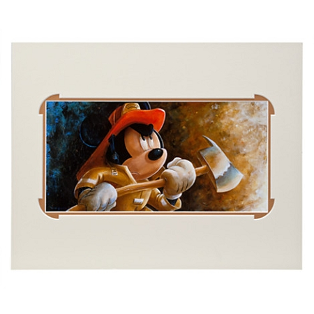 Disney Art Print - Mickey Mouse ''Fire Fighter Mickey'' By Darren Wilson 3 Disney Art Print - Mickey Mouse ''Fire Fighter Mickey'' By Darren Wilson