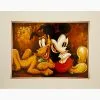 Disney Art Print - Mickey Mouse And Pluto - Taking It Easy -Gallery Of Lights Shop 7509055880278