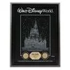 Disney Glass Panel - Cinderella Castle Etched - Disney World - 24K
