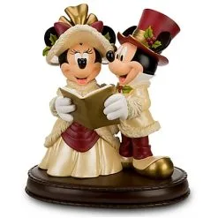 Disney Medium Figure - Victorian Christmas Minnie And Mickey Mouse