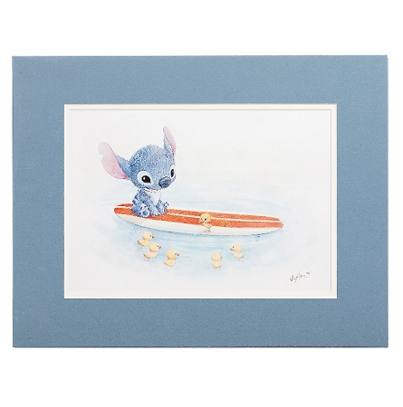 Disney Hanson Art Print - Swimming Lessons - Stitch On Surf Board 3 Disney Hanson Art Print - Swimming Lessons - Stitch On Surf Board